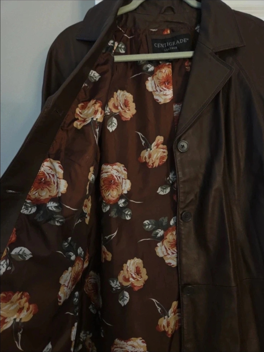 Centigrade Women's Dark Brown Leather Button-Front Jacket - Picture 3 of 5